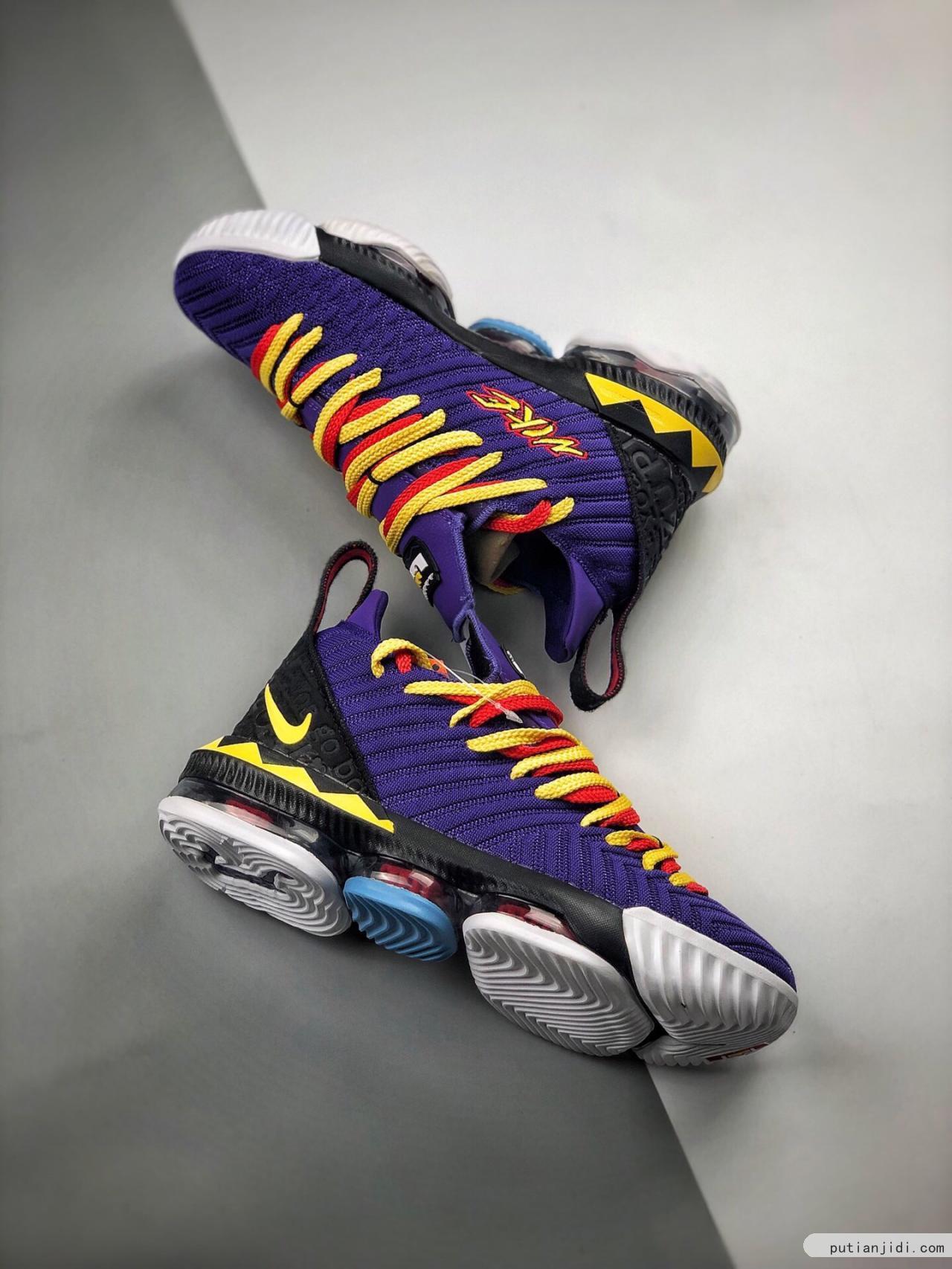 纯原 实战Nike Lebron XVI  湖人紫 勒布朗詹姆斯16代  #独家原厂Battleknit 2.0科技鞋面