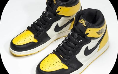 Air Jordan 1 High OG“Yellow Toe”抢眼的黄色 AJ1又添新“成员” 货号：AR1020-700_潮鞋组图