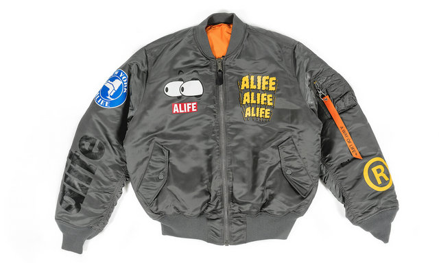 美国街头品牌 ALIFE 携手 Alpha Industries 推出联名 MA-1 飞行夹克