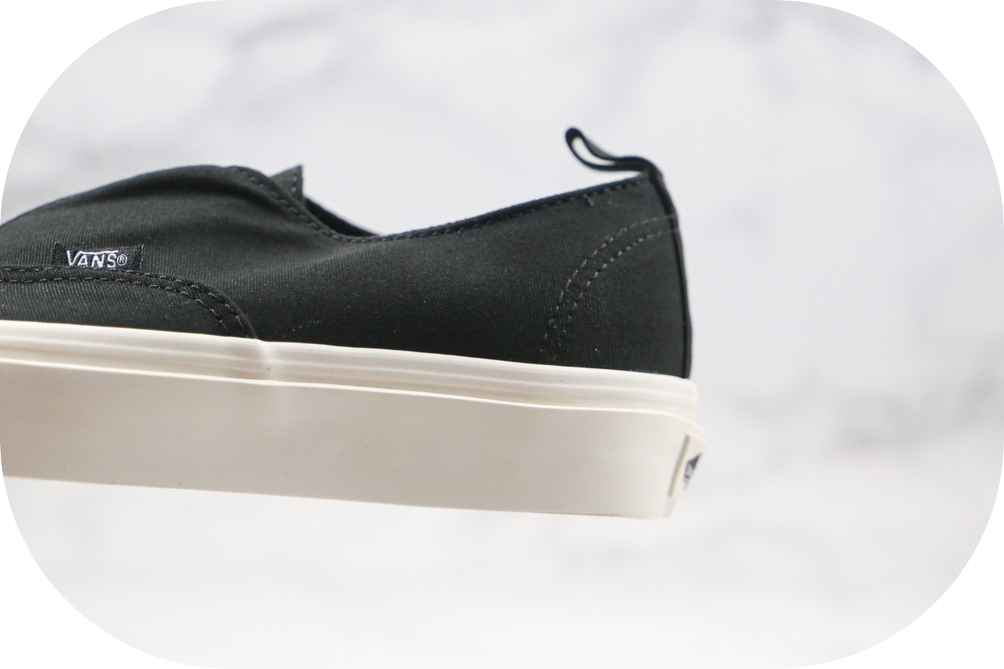 万斯Vans公司级版本无鞋带一脚蹬瑰宝鞋黑色丝带原楦头纸板打造原盒原标插图4