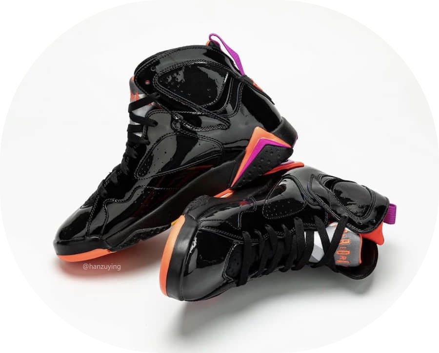 全漆皮鞋面酷到爆！Air Jordan 7 WMNS “Black Patent Leather”将于10月31日出售！ 货号：313358-006_比鞋潮