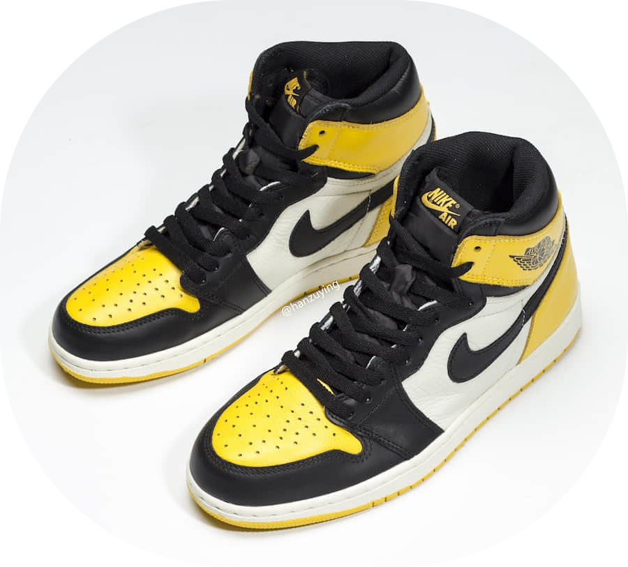 Air Jordan 1 High OG“Yellow Toe”抢眼的黄色 AJ1又添新“成员” 货号：AR1020-700插图